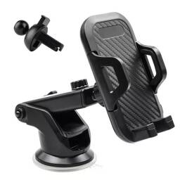 Soporte de celular para auto  universal  con ventosa y clip  regulable