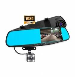 Cmara Doble con espejo retrovisor  Full HD  DVR  Parking y Vista Piloto
