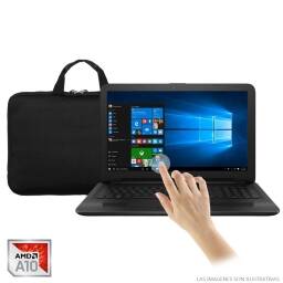 Notebook HP 15-BA078DX / AMD A10 + Radeon R5 / 8GB RAM / 256GB SSD / 15.6" HD Tctil / Windows 10 Home